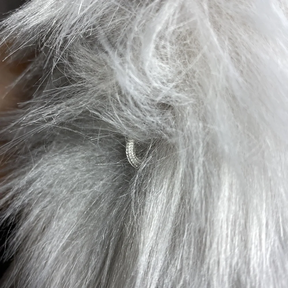 NWT | Express Faux Fur Silver | Lilac Coat - Picture 8 of 13